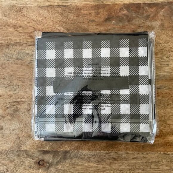 5/$20 NEW Black & White Check Collapsible Storage Container - Picture 2 of 3